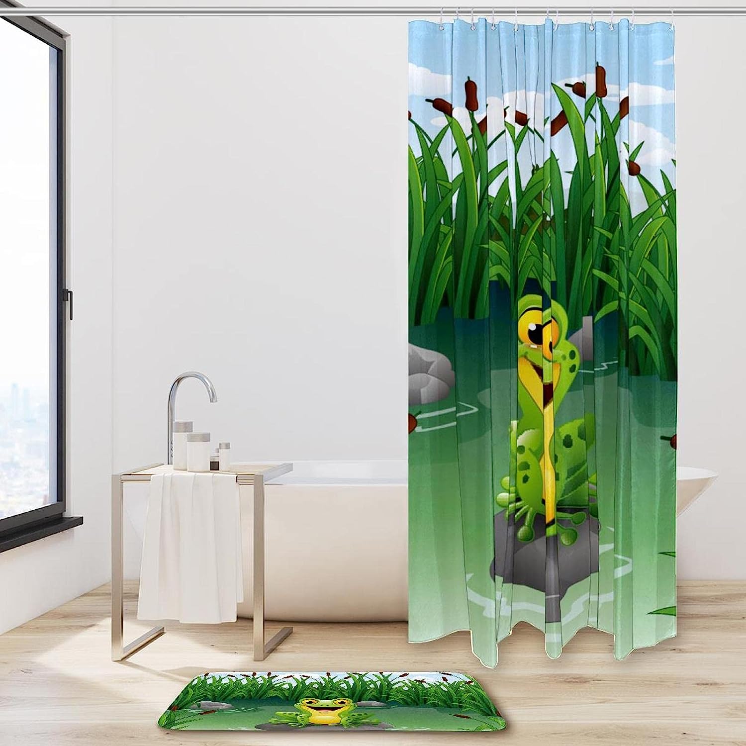 Frog Animal Summer Waterproof Shower Curtain - A Perfect Addition To Your Summer Decor