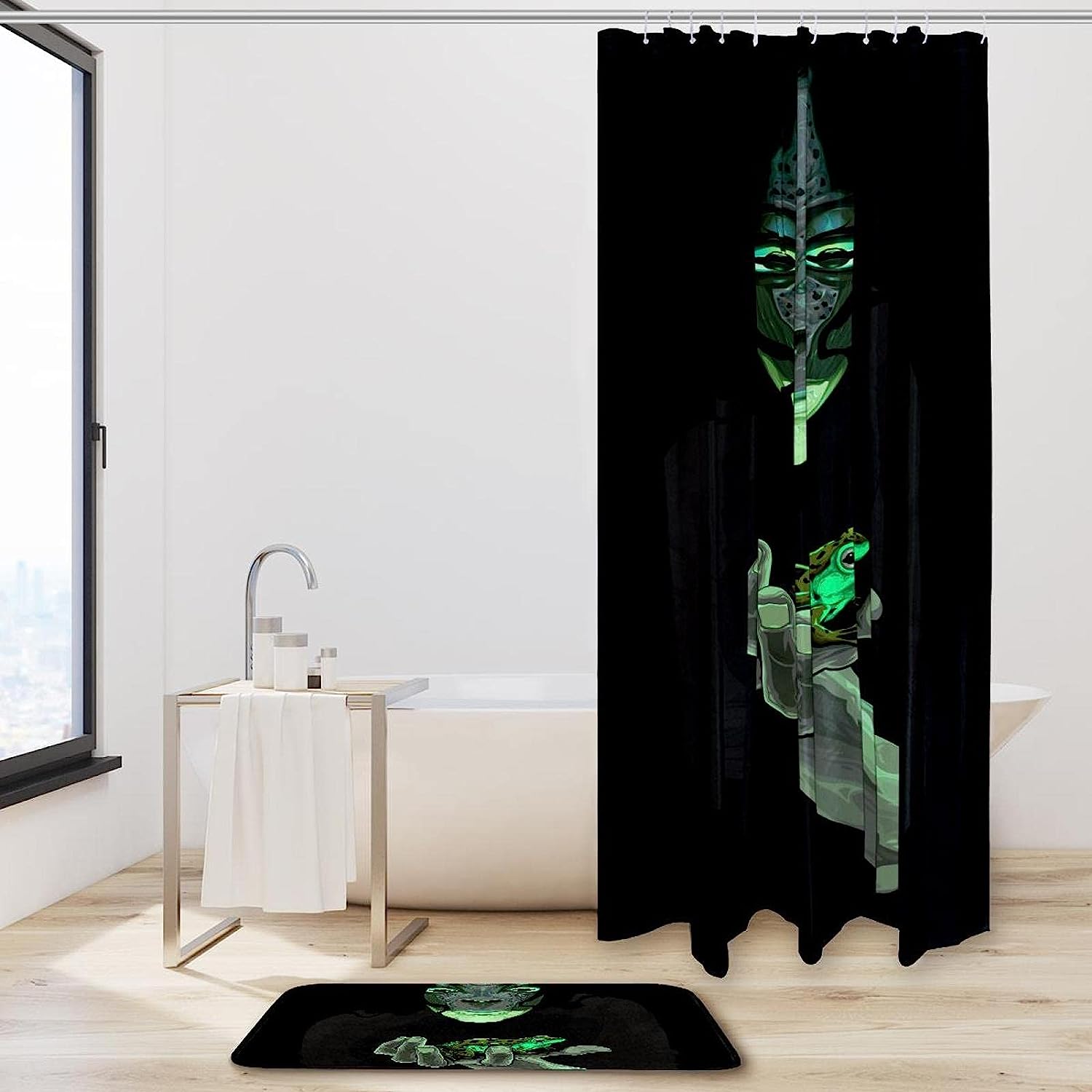 Frog Black Waterproof Shower Curtain - Add Some Drama To Your Bathroom Decor