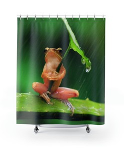 Frog Leaf Shower Curtain - A Natural Touch For Your Bathroom