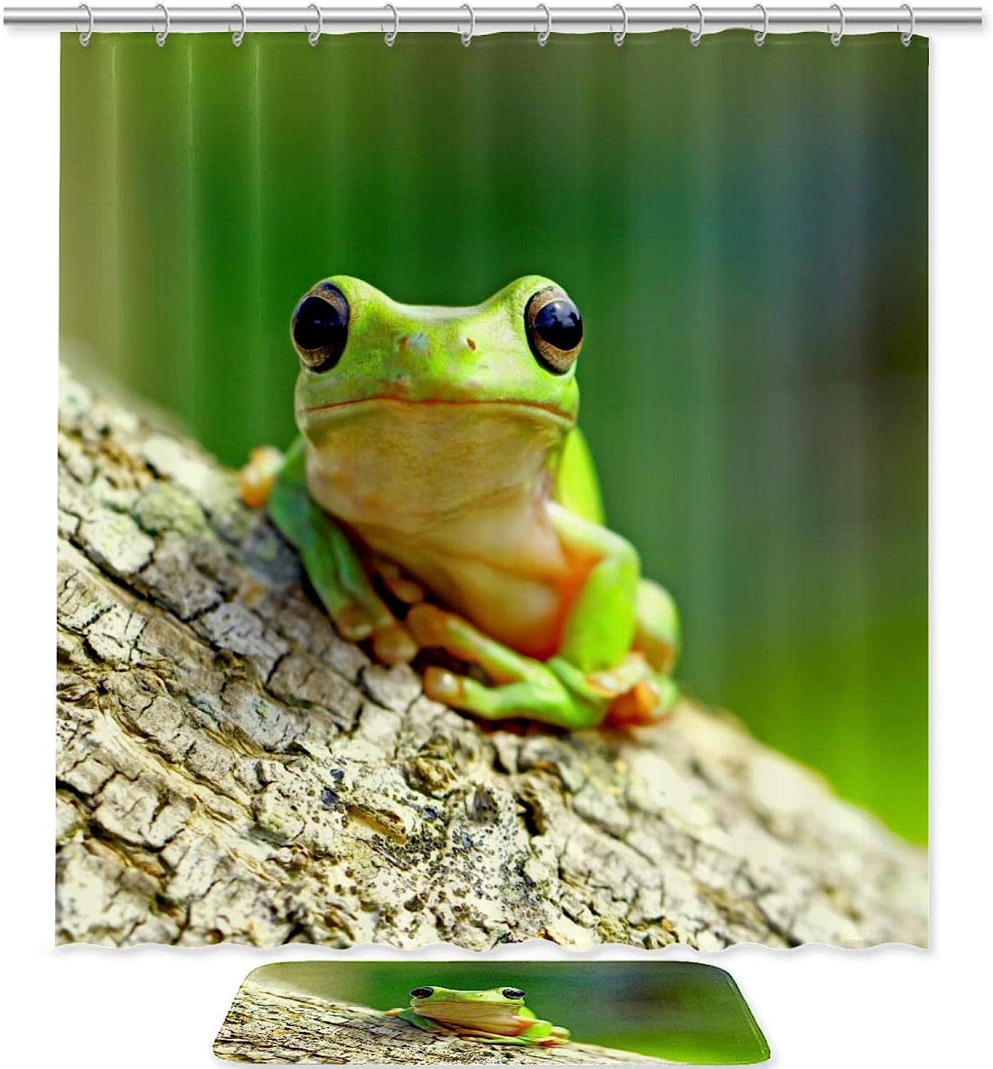 Frog On Bole Waterproof Shower Curtain - A Fun And Quirky Touch To Your Bathroom Decor