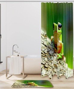 Frog On Bole Waterproof Shower Curtain - A Fun And Quirky Touch To Your Bathroom Decor
