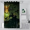 Frog Prince Print Soft Cloth Shower Liner Fabric Bath Shower Curtain