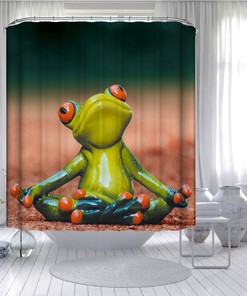 Frog Waterproof Shower Curtain - Lovely Bathroom Decoration With Hook