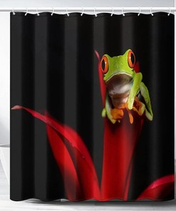 Frog Wildlife Animal Decor Print Shower Curtain for a Bold Bathroom