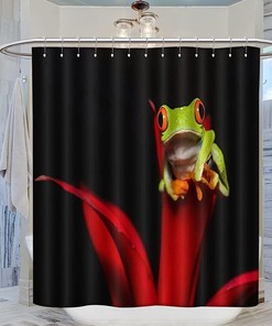 Frog Wildlife Animal Decor Print Shower Curtain for a Bold Bathroom