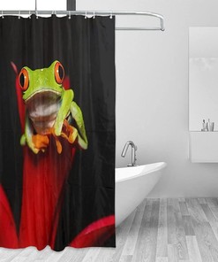 Frog Wildlife Animal Decor Print Shower Curtain for a Bold Bathroom
