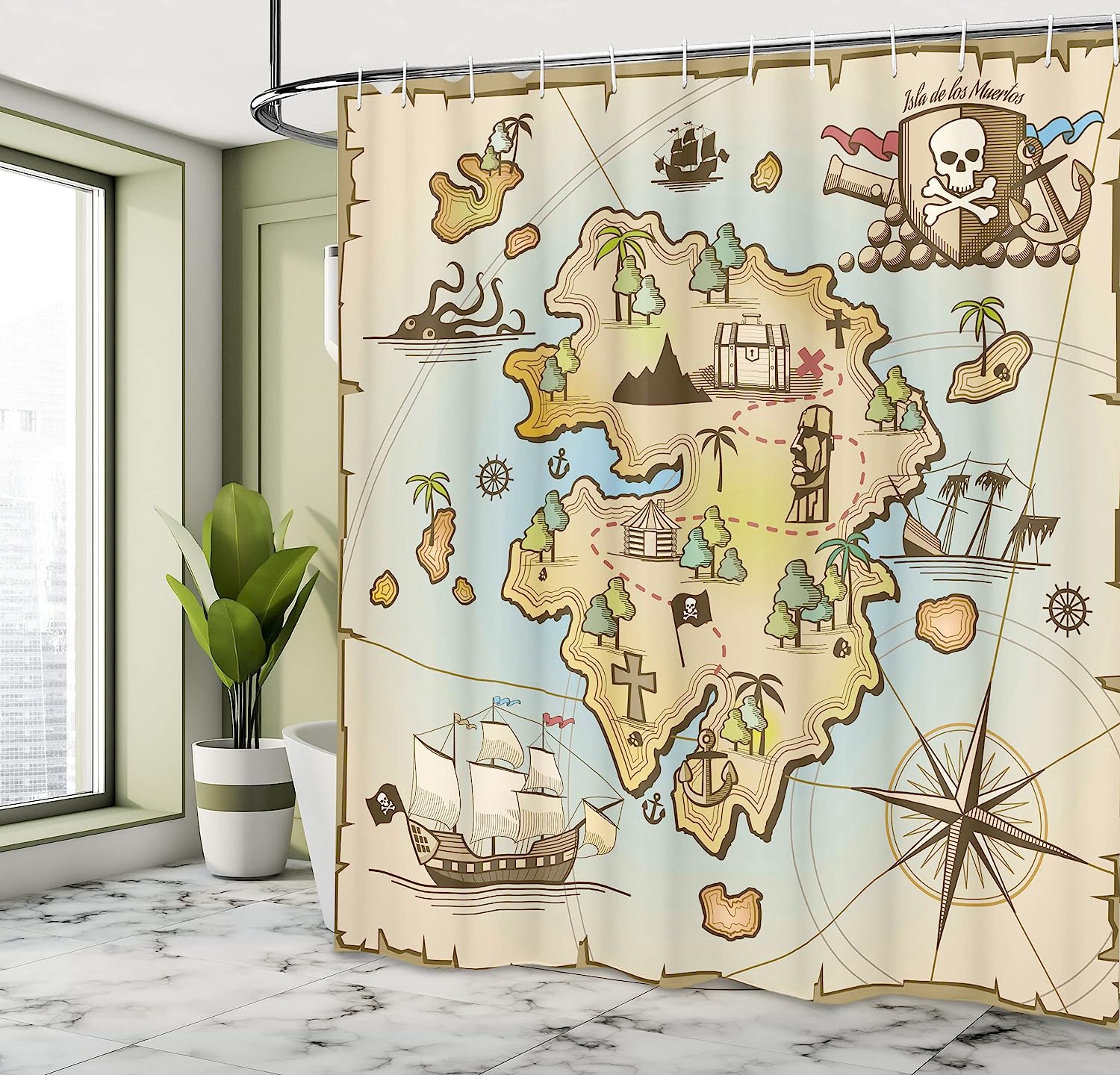 Frogs Joyful Repetitive Pattern Of Smiling Amphibians Print Shower Curtain - Image 4