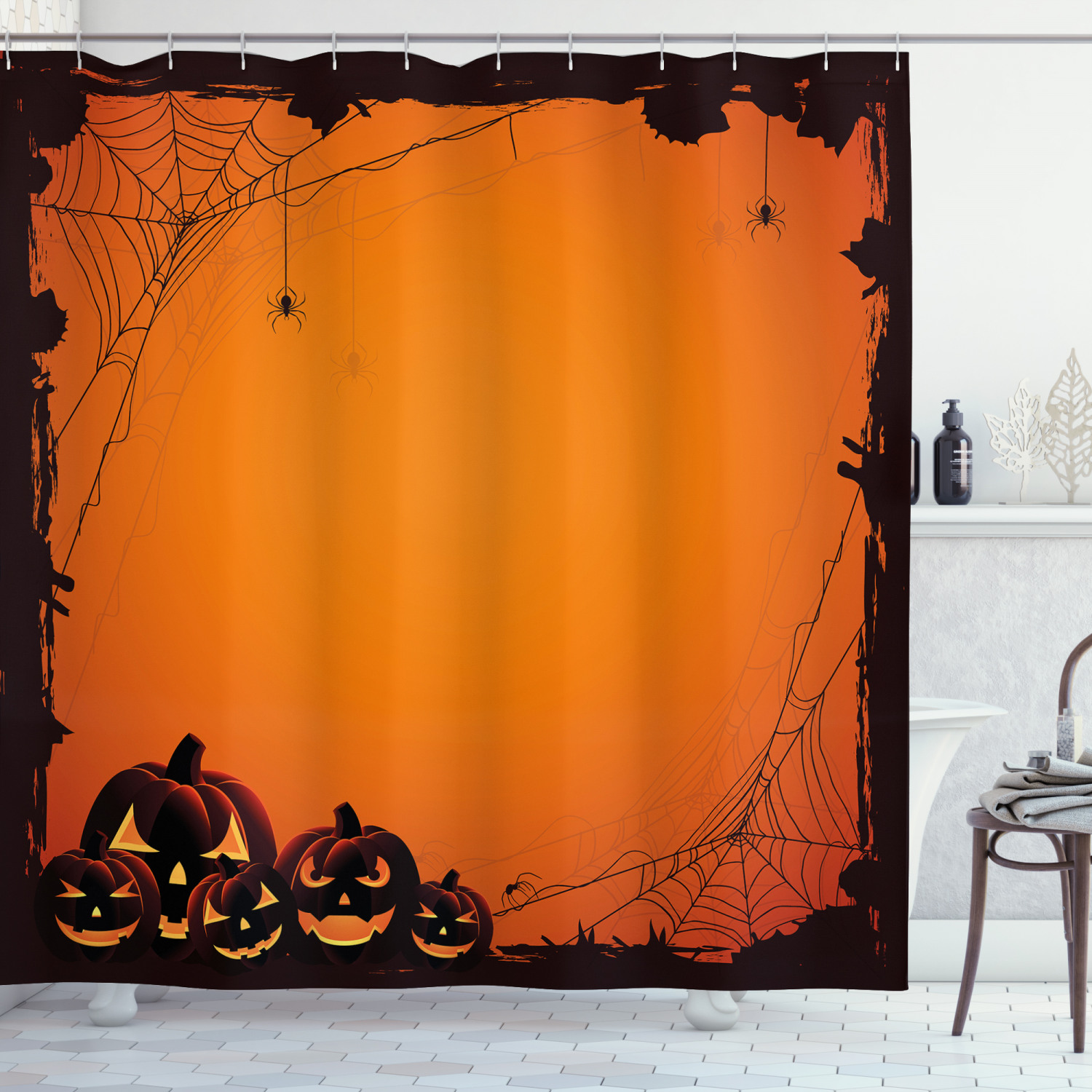 Fruit Corner Blackout Waterproof Fabric Shower Curtain for Bathroom