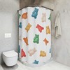Fruit Gum Bear Shower Curtain with Fun and Playful Design