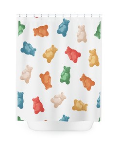 Fruit Gum Bear Shower Curtain with Fun and Playful Design