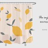 Fruit Theme Yellow Lemon Shower Curtain with Waterproof Fabric for a Refreshing Bathroom 