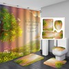 Fruit Trees Flower Waterproof Shower Curtain Set For Garden Lovers - Perfect Addition To Restroom Shower Curtains