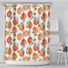 Fruit Water Resistant Fabric Shower Curtain Set for Bathrooms