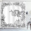 Fruits Pomegranate Orange Juice Kitchen Lemon Watercolor Illustration Shower Curtain, Cloth Fabric Bathroom Decors