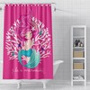 Fuchsia Pink Little Mermaid Bathroom Shower Curtain