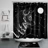 Full Moon And Wolf Constellation Shower Curtain For Bathroom