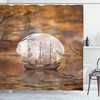 Full Moon Nautical Scene Sailboat Art Shower Curtain for a Magical and Serene Bathroom