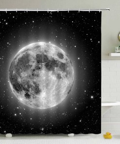 Full Moon Ocean View Shower And Bath Curtain Set For A Relaxing Bath