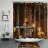 Full Moon Purple Bats Shower Curtain - Fantasy And Magic Bathroom Decor
