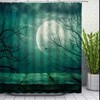 Full Moon Reflection In Water Bathroom Shower Curtain Set For A Relaxing Bath