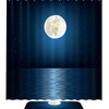 Full Moon Starry Sky And Ocean Waterproof Bathroom Shower Curtain
