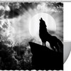 Full Moon Wolf Howl Forest Night Shower Curtain for Wildlife and Nature Lovers 