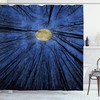 Full Moon in Woods Landscape Shower Curtain for Mysterious Bathroom Decor