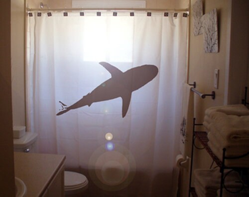 Full Set of Shark Shower Decor - Including Throw Pillow, Duvet Cover, Comforter, Yoga Towel, Kids Blanket and More