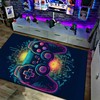 Full Size Gaming Room Rugs for Teen Boys' Bedroom, Game Controller Design Area Rug for Boys Room
