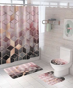 Full Size Modern Shower Curtain for Large Bathrooms
