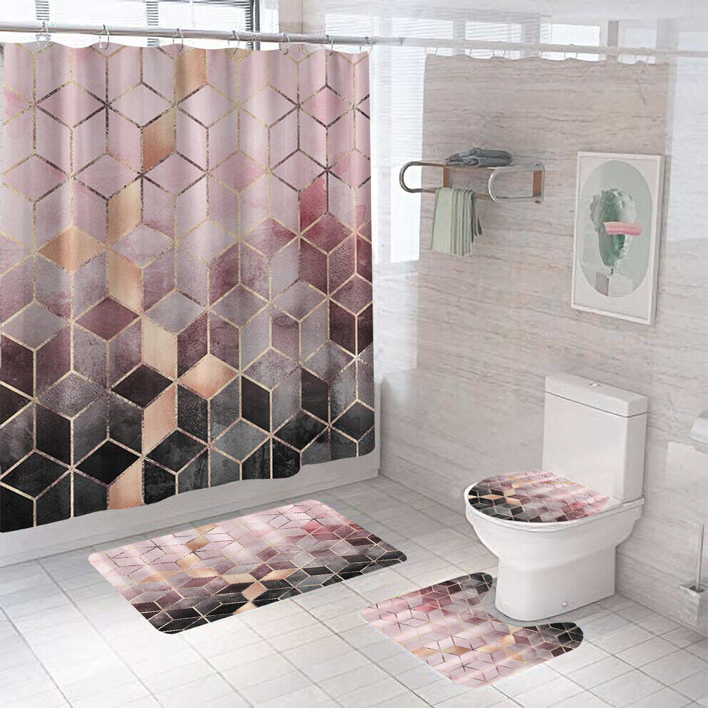 Full Size Modern Shower Curtain for Large Bathrooms