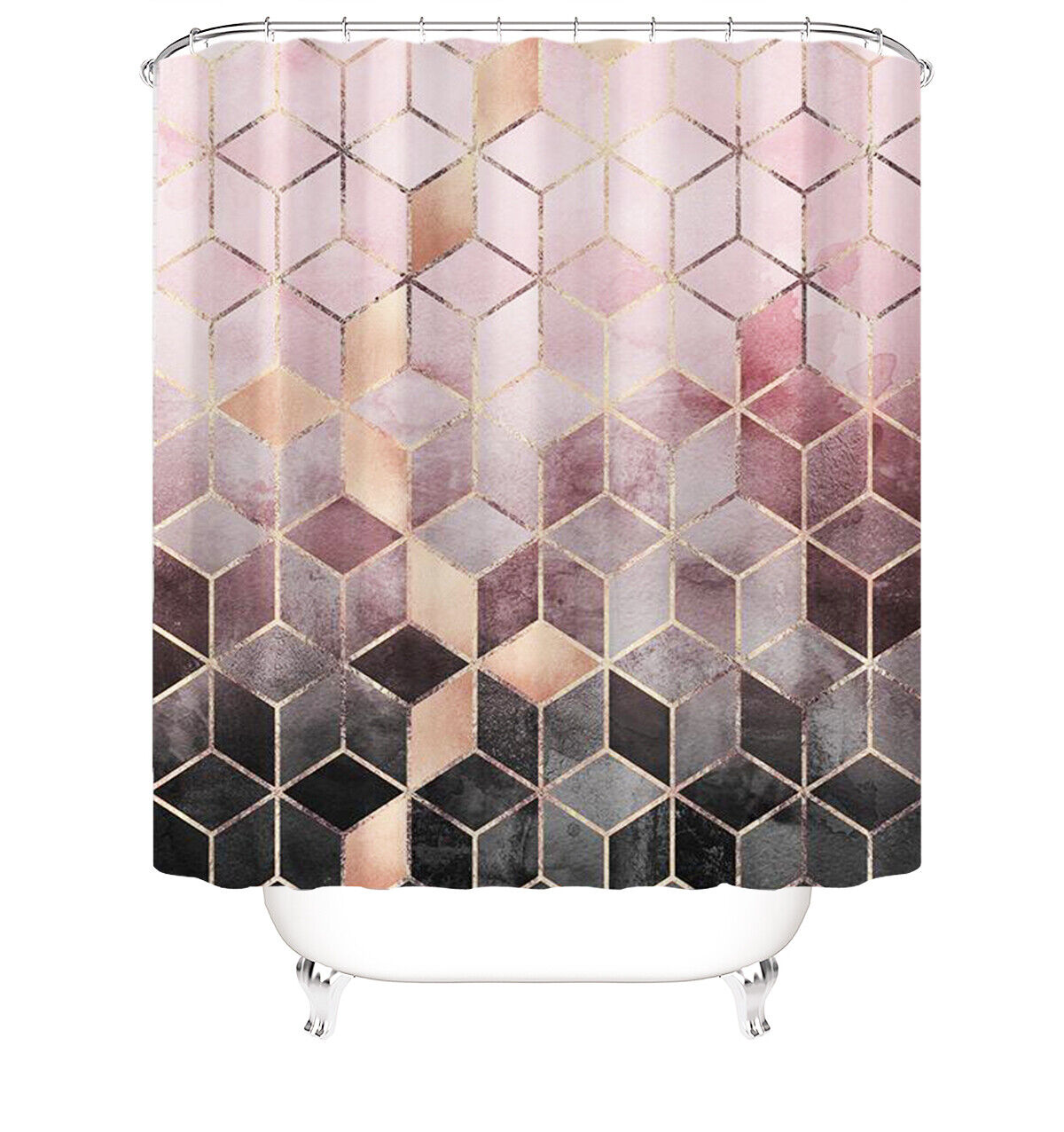 Full Size Modern Shower Curtain for Large Bathrooms