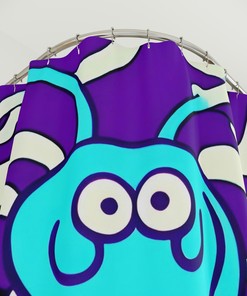 Full Size Unique Bathroom Dcor with Purple Octopus AI Art Design Print