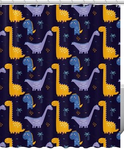 Full-Size Dinosaur Shower Curtain For Maximum Coverage