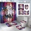 Fun 3D Tiger Animal Bathroom Shower Curtain For Your Bathroom