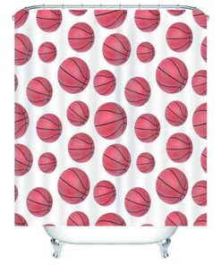Fun And Creative Basketball 3D Shower Curtain For Bathroom Decoration - Waterproof And Durable