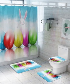 Fun And Cute Easter Shower Curtain For Bathroom Decor