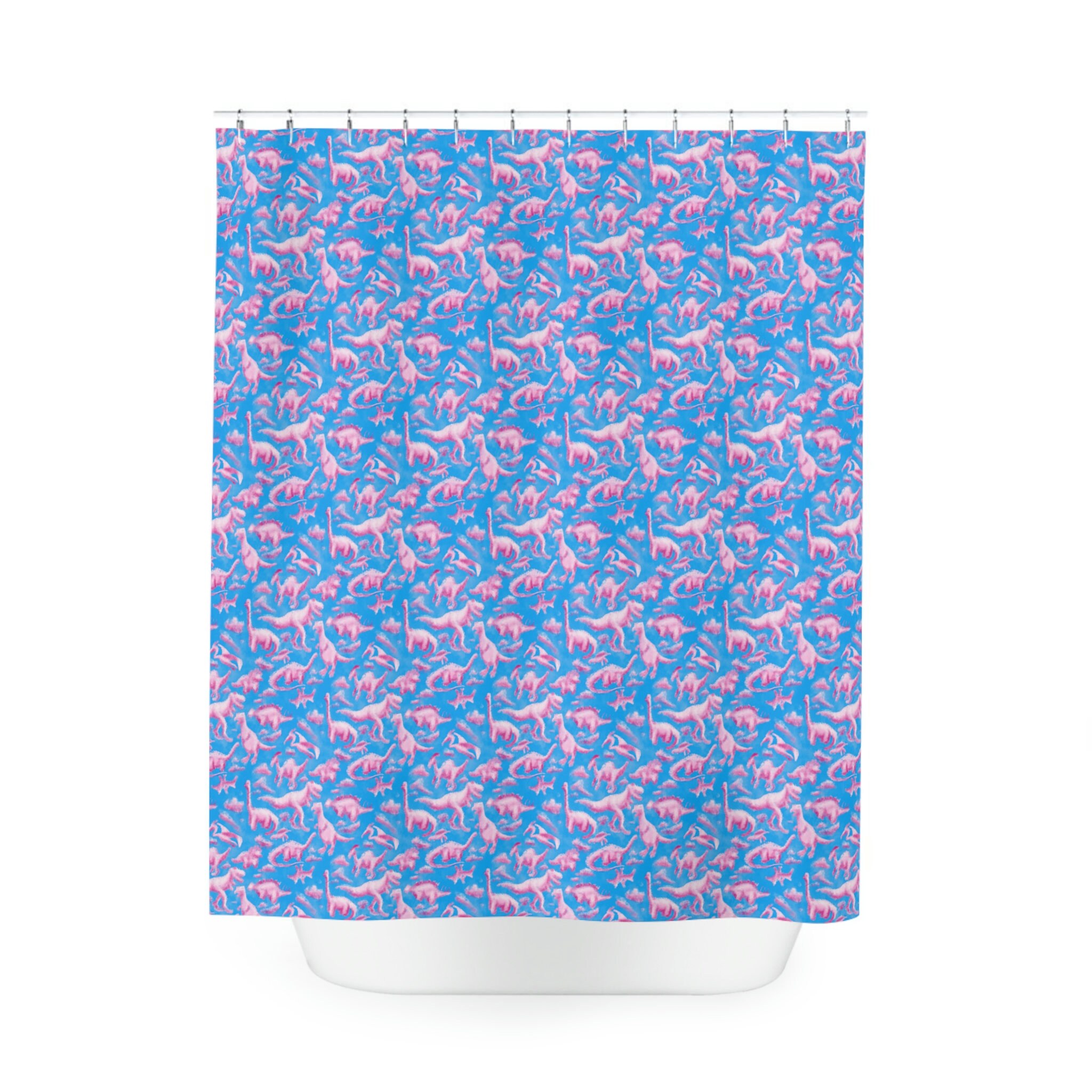 Fun And Dreamy Dinosaur Cloud Shower Curtain For A Quirky And Unique Bathroom Decor - Image 2