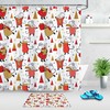 Fun And Playful Cartoon Style Cute Mouses With Snowflakes Shower Curtain For Kids Bathroom Decor