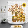 Fun And Playful Cartoon Symbol Flamingo And Unicorn Fabric Shower Curtain For Bathroom Decor
