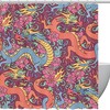 Fun And Playful Dragon Pattern Shower Curtain Set For Any Bathroom