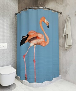 Fun And Playful Flamingo Shower Curtain For A Whimsical Bathroom