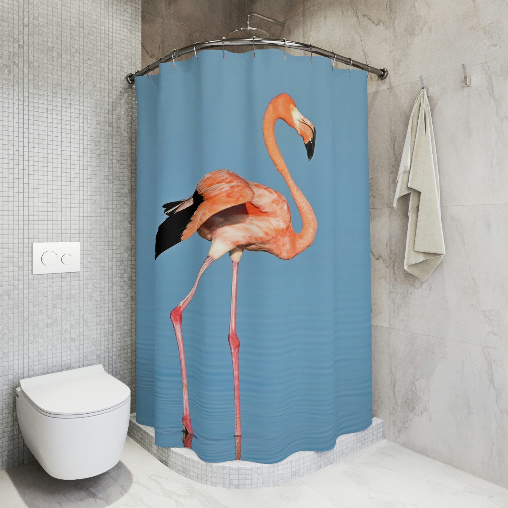 Fun And Playful Flamingo Shower Curtain For A Whimsical Bathroom