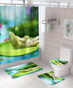 Fun And Playful Frog Shower Curtain - A Perfect Addition To Your Bathroom Decor