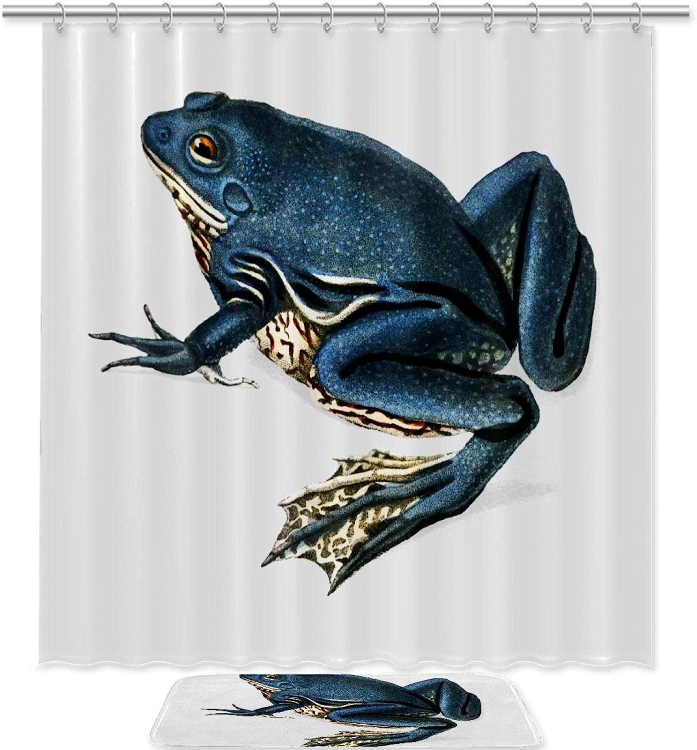 Fun And Playful Frog Waterproof Shower Curtain - A Perfect Addition To Your Bathroom Decor