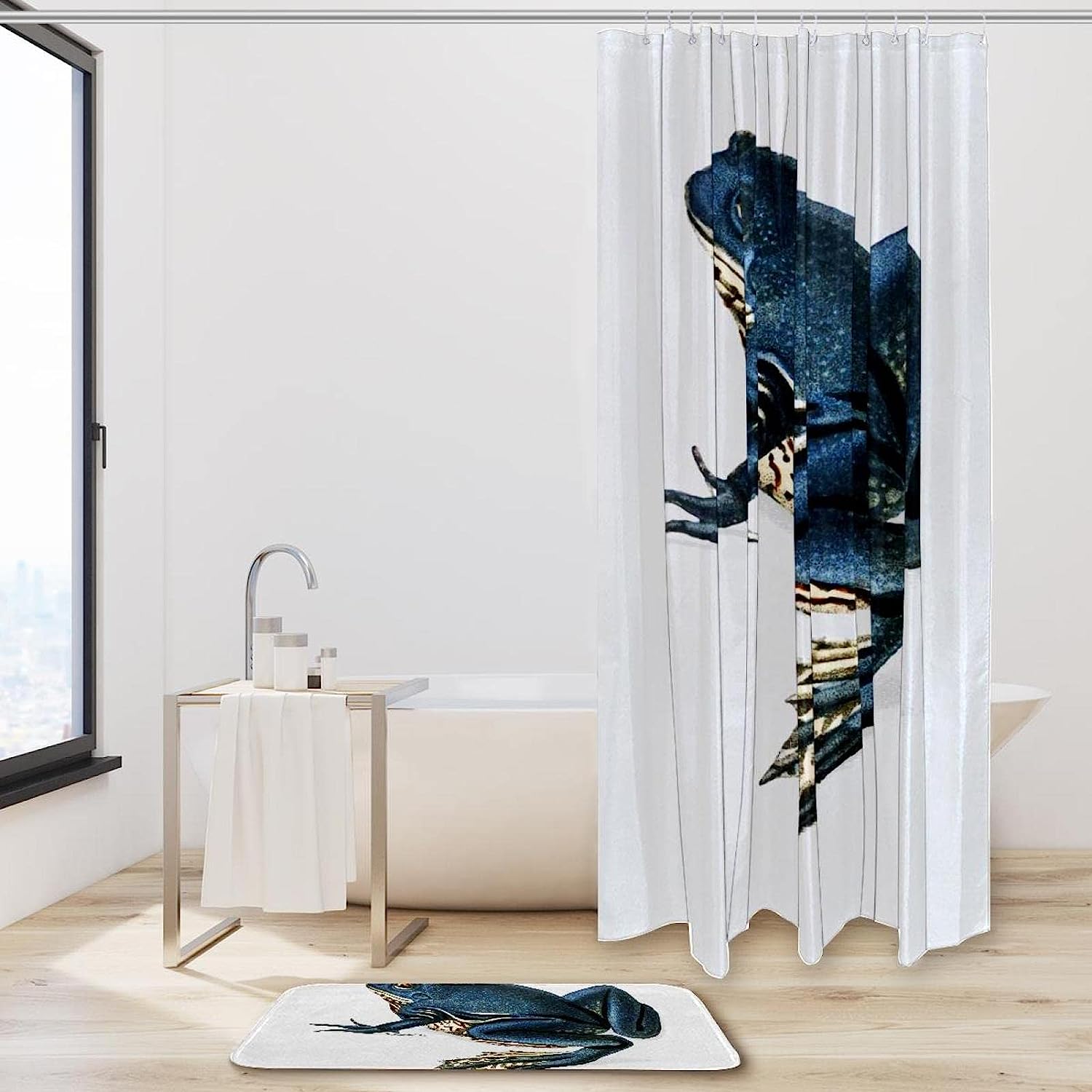 Fun And Playful Frog Waterproof Shower Curtain - A Perfect Addition To Your Bathroom Decor