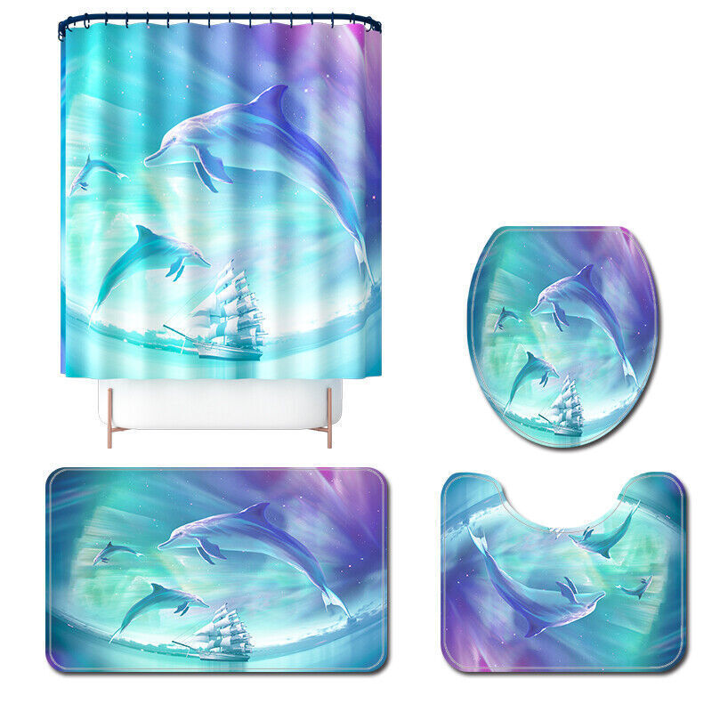 Fun And Unique Dolphin Shower Curtain - Brighten Up Your Bathroom - Image 2