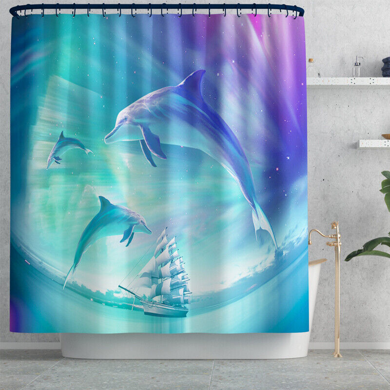 Fun And Unique Dolphin Shower Curtain - Brighten Up Your Bathroom - Image 3