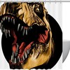 Fun And Vibrant Dinosaur Shower Curtain For A Colorful And Playful Bathroom Decor