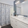 Fun Blue Cheetah Shower Curtain For Animal Print Bathroom Decor